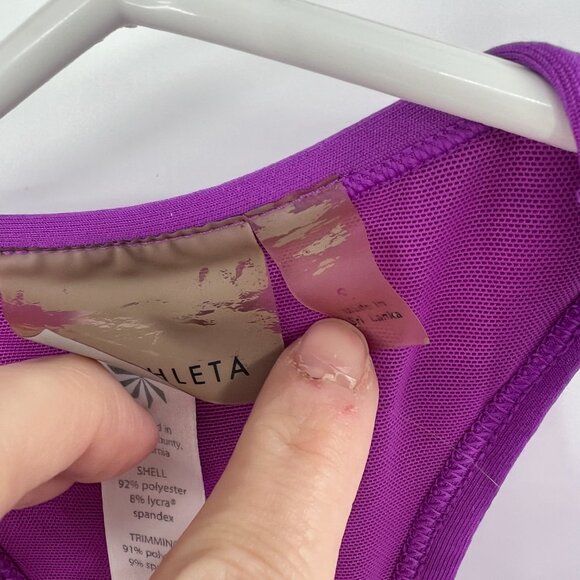 Athleta & Lucy Lot of 2 Shelf Bra Athletic Tank Tops Purple Red Size Small - Picture 4 of 10